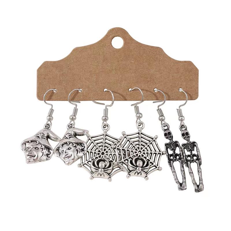 

European-American Holiday Drip Oil Earrings Set: Christmas & Halloween Designs