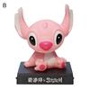 Cartoon Stitch Figure Model Shaking Head Doll Car Interior Hand-made Ornament