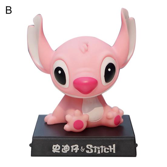 Cartoon Stitch Figure Model Shaking Head Doll Car Interior Hand-made Ornament