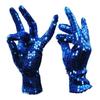 1 Pair Shining Sequined Gloves Evening Party Costume Gloves Stretch Mittens Dancer Singer Nightclub Dance Stage Show Accessories