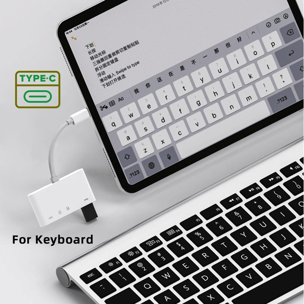 UC-155-SD004 4-in-1 USB 2.0 Type C to SD+TF+USB-A Female Card Reader PD 27W Adapter for Laptop Tablet Phone