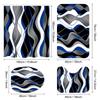 4-Piece Set 3D Printed 180x180cm Waterproof Shower Curtain With Hooks Bathroom Floor Mat U-Shaped Mat Toilet Cover Mat For Home