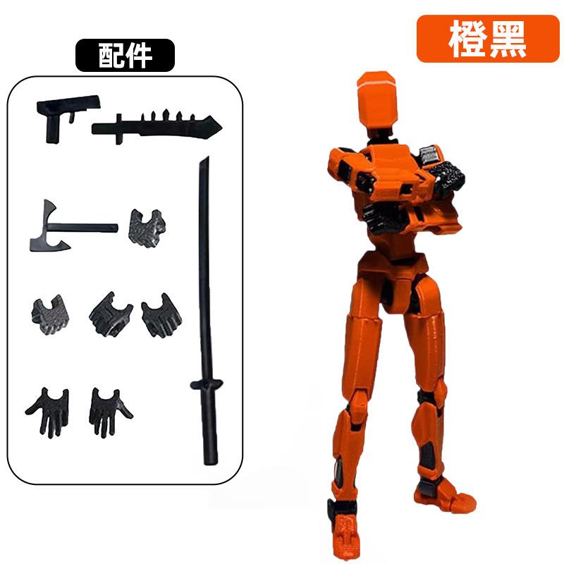 Lucky Man Toy Building Block Assembly Robot Multi-jointed Man Movable Decompression Doll Hand Figure Variety Model Ornament