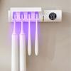 Rechargeable Toothbrush Holder with UVC Disinfectant Dryer Design Space Saving Wall Mounted Bathroom Toothbrush Organizer
