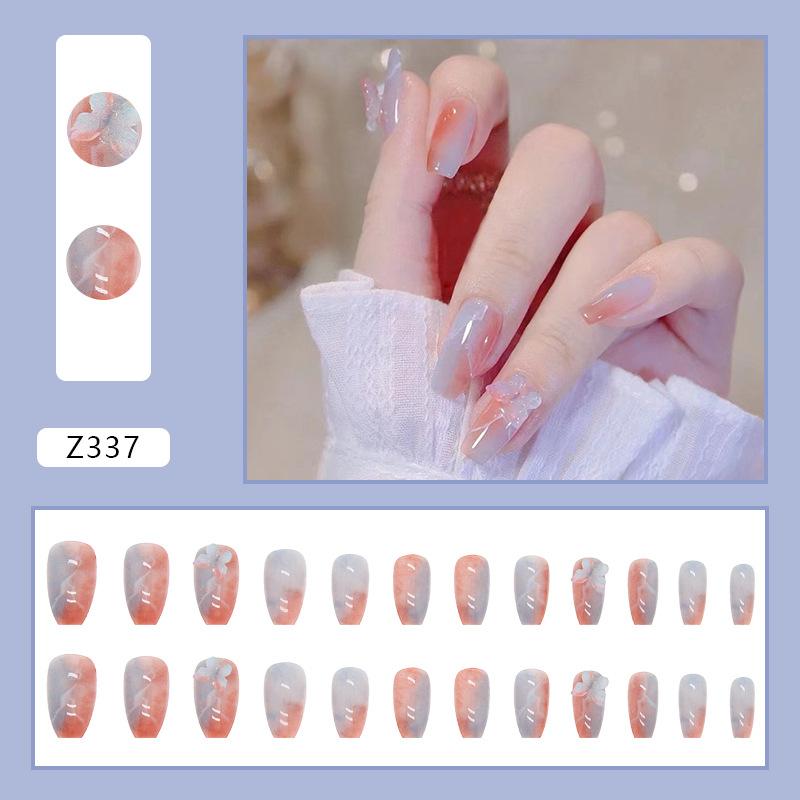 Wear Nail Diamond Small Fresh Three-dimensional Pattern Love Bow Nail Patch Nail Wear Nail Product