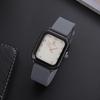Rectangle Business Casual Men'S Watch Student Fashion Trend Silicone Strap Quartz Watch Men