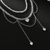 Heart-shaped Choker Necklace Irregular Crystal Necklace Vintage Chain Necklace  Jewelry Accessories