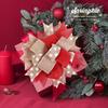 Red Bow Festive Christmas Tree Wreath Decorative Accent Gift Box For Seasonal Joy