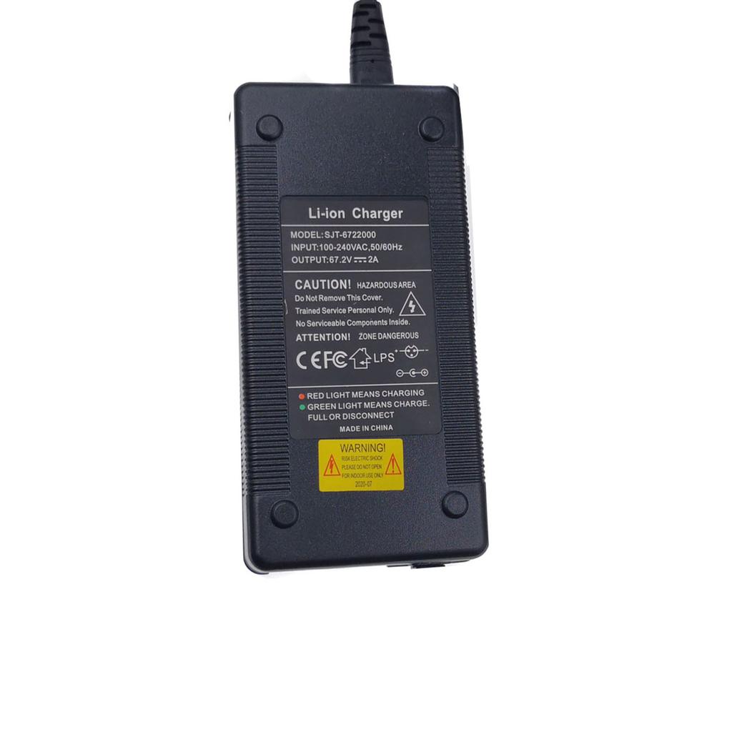 67.2V 2A Lithium Battery Charger For 60V Li-ion battery electric bike Charger with PC connector IEC connector