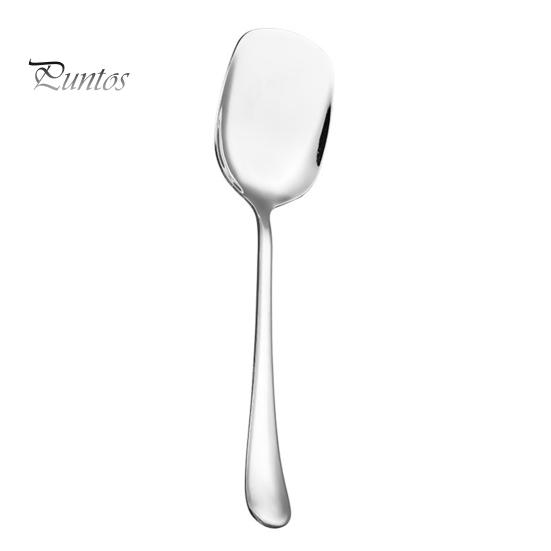 Практичная длинная ручка, легко моющаяся большая ложка, круглая/квадратная сервировочная ложка для столовой, ежедневное использование