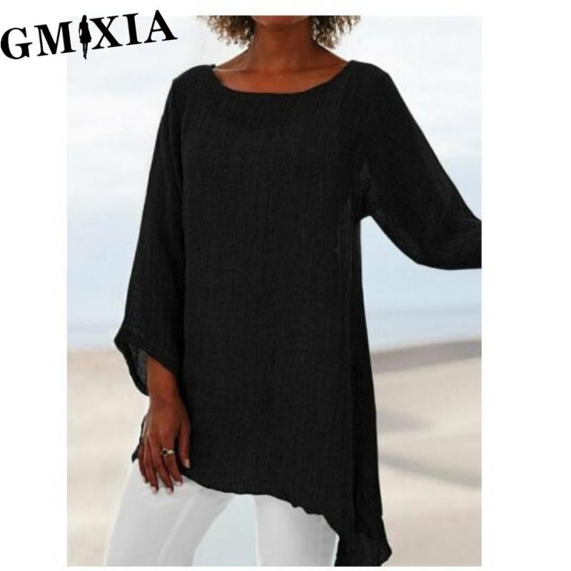 GMXIA Damenmode Lässig Einfarbig Druck Blusen & Hemden