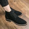 Men's leather boots 45 large size autumn and winter new Martin boots fashionable men's retro short boots trendy leather shoes