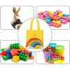 Aneco 24 Pieces Candy Non-Woven Bags Rainbow Party Favor Bags 8×8 Inch Trolls Goodie Bags 6 Colors Party Favor Gift Bags for Birthday Wedding