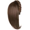 Clip In Half Headband Wig Hair Hoop Wig Replacement Block Twist Braided Fishbone Hairpiece  Party