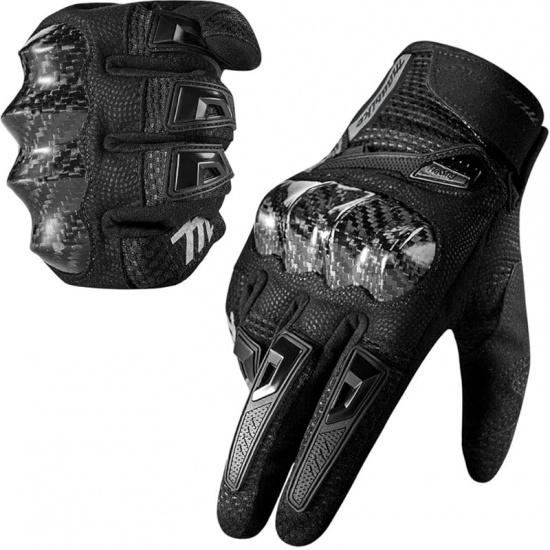 Motorcycle Gloves Touchscreen Motocross Dirt Bike Riding Glove With Carbon Fiber Protective Hard Knuckles For Men Women Model MD66