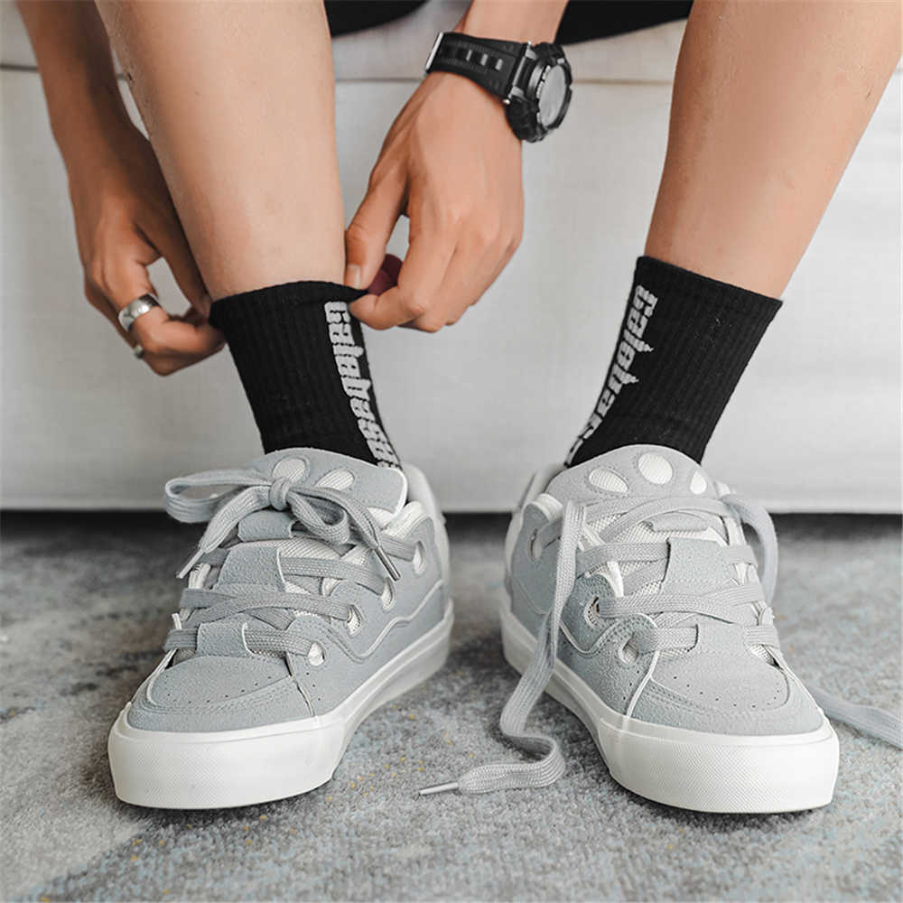 Fashion Lace-up Flat Sole Brown Shoes For Men Chunky Brand Basketball For Men Vulcanized Sneakers Sport Promo Lux Boti High Quality