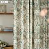 1PC LOZUJOJU French Countryside Blackout Curtains Hand-painted Flower Printed Window Drape for Bedroom Living Room Home Decor