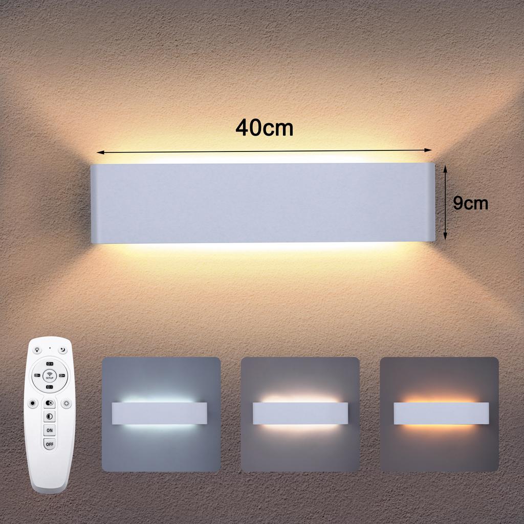 2.4G Remote Control Dimming Wall lamp LED 16W Wall Light Modern Wall Lamps Indoor Wall Lights Including LED Plate 110V-260V for