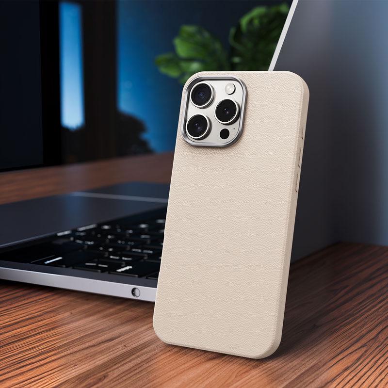 

Full Coverage Drop-Proof Leather Texture Anti-Fingerprint Soft TPU Case for iPhone 16/17/15 iPhone 14 Plus/15 Plus