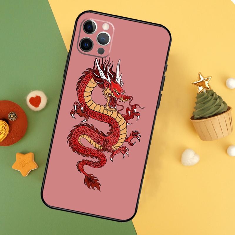 

Japanese Dragon Style Phone Case For iPhone 17 17Air 16 15 14 13 11 12 Pro Max 12 13 Mini 16E Shockproof Cover iPhone 15 Pro