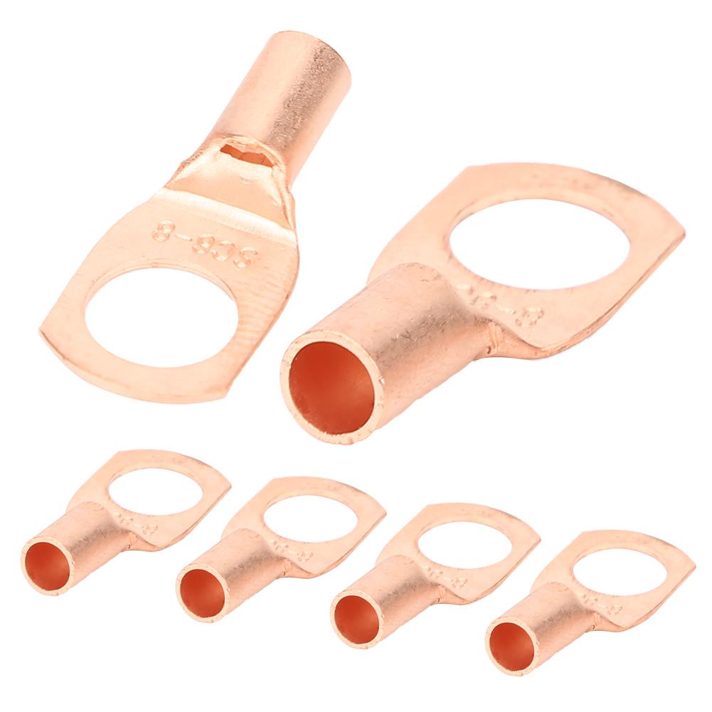 50Pcs Copper Ring Lug Terminal Cable ColdPressed Crimp Connectors Terminals Sc68