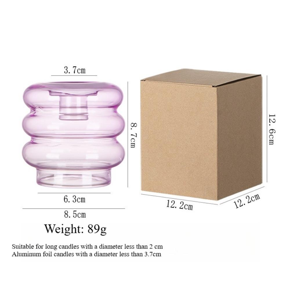 Modern Coloful Glass Candleholder Creative Taper Holders Nordic Home Restaurant Decorations Party Table Centerpiece