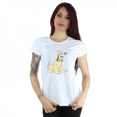 Womens/Ladies Pluto Sitting Cotton T-Shirt