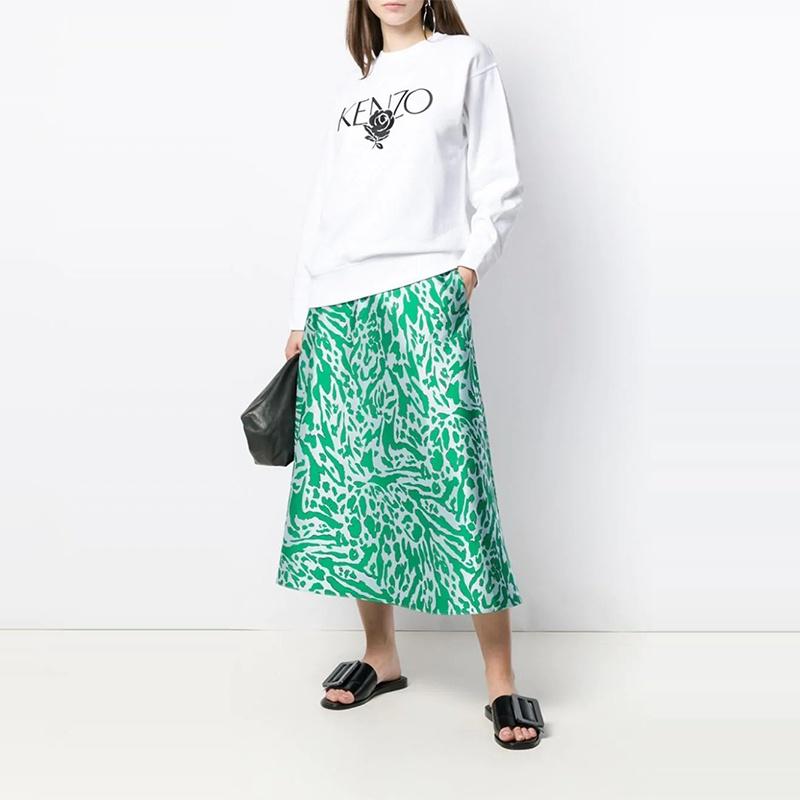 (WMNS) KENZO Printing Round-neck Swea White Women's F952SW779952-01