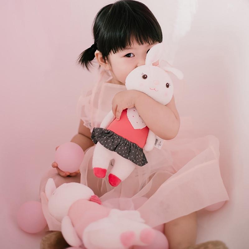 37cm/14in Stuffed Rabbit Plush Toy Easter Bunny Figure PP Cotton for Doll Room Decoration Kid Emotion Appease House Orna