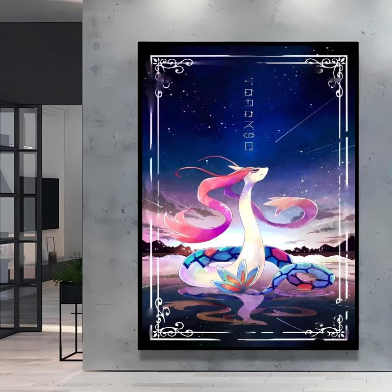 High Quality Canvas Pokemon Flareon Anime Poster Unique Design Cartoon Picture HD Printing Modern Home Living Room Wall Decor