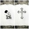 Anime Goth Mörk Anime Grafiskt Tryck T-shirt Gotisk Streetwear Skjorta Y2K Emo Anime T-shirt Unisex WoUnisex Harajuku Svart Vit T-shirt