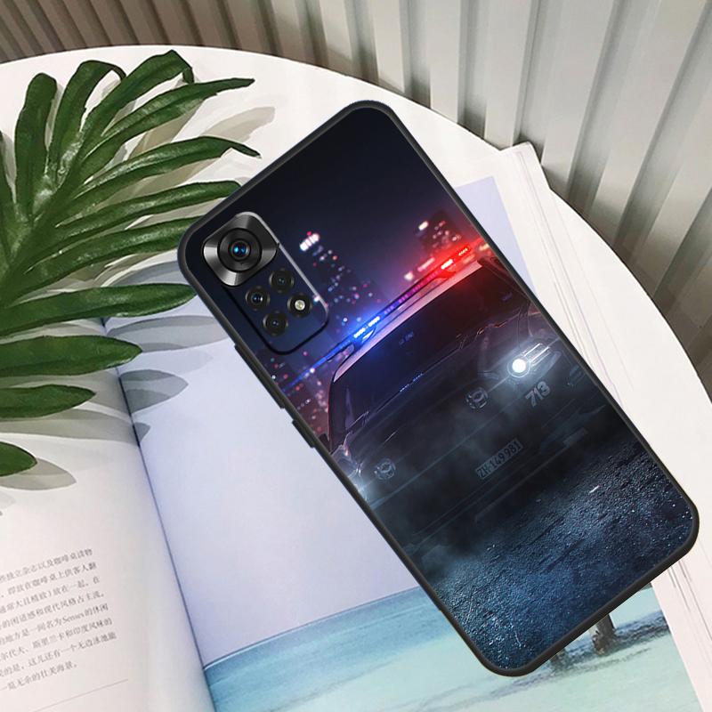 Police Car Funda For Xiaomi Redmi Note 14 13 10 11 12 15 Pro Plus Case For Redmi 15 13C 12C 10C 14C 15C