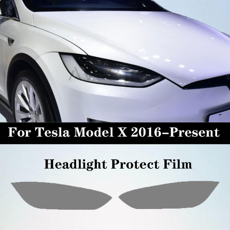 For TESLA Model 3 S Y X 2017-2024 Pre-cutting TPU PPF Protective film Car Exterior Headlight Anti-scratch turn purple turn black