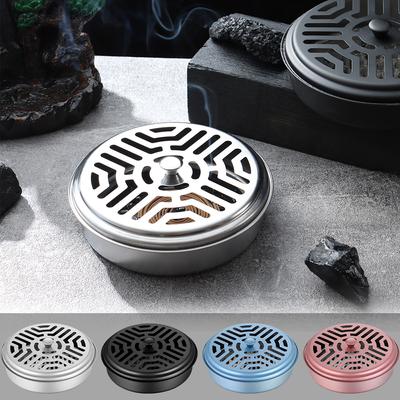 Sandalwood Rack Repellent Incense Plate With Cover Mosquito Coil Holder Metal Tray Anti-mosquito Useful Home Hotel Durable Porta