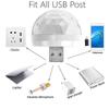 Lumină ambientală LED pentru mașină DJ RGB Mini Colorată Interfață sunet muzică Atmosferă petrecere de sărbători Lampă interioară cupolă portbagaj