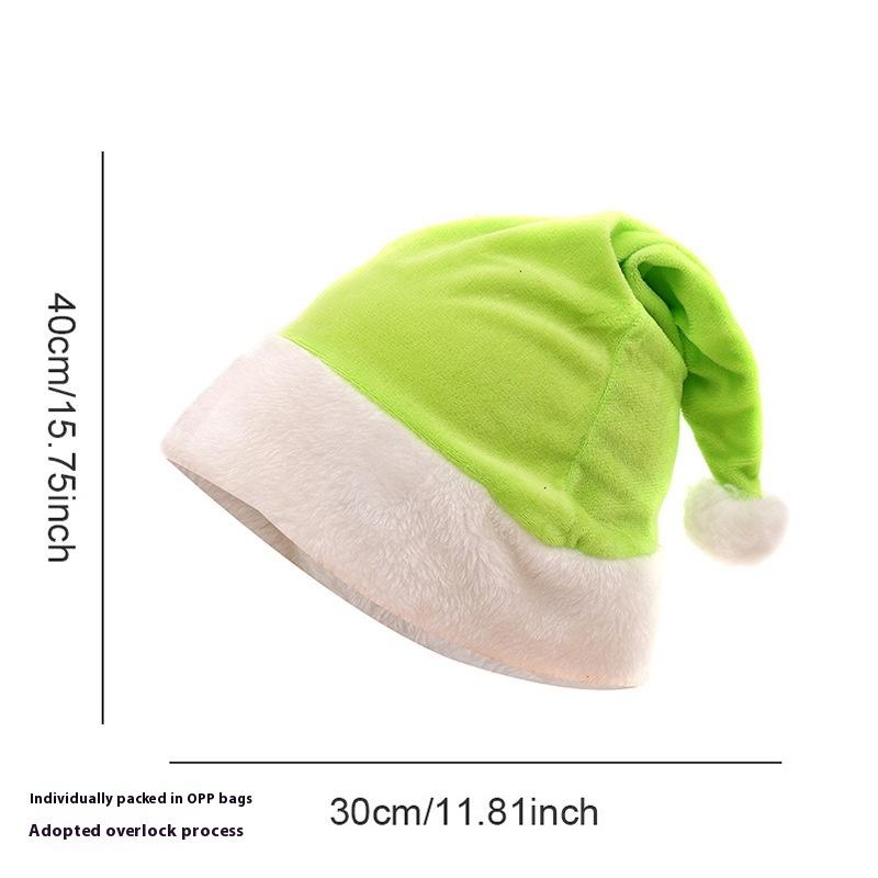 Christmas Hat Red Super Soft Bronzing Colorful Stars Adult Hat Christmas Holiday Party Dress Up