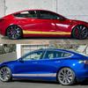 Car Door Side Sticker Compatible with Tesla Model 3, Racing Style Decor Decals Car Tuning Decals(1Pair)