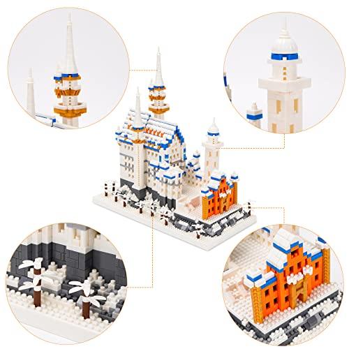 LULUFUN Micro Blocks Swan Castle Block Set, Building Toy, Mini Neuschwanstein Castle, Assembly Required, Men, Women, Adults, Celebration Gift, New Yea