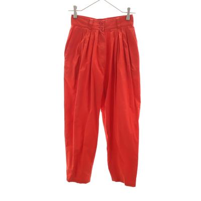 90s Made In Japan Old High Waist Tapered Pants M Red Women Used