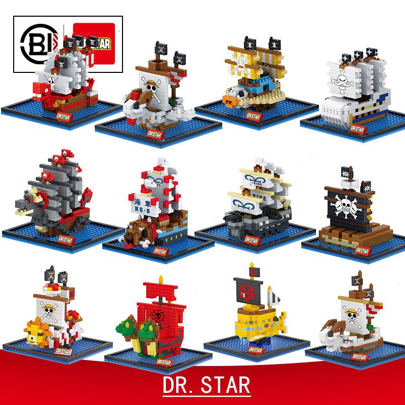 Anime Pirate Ship Building Blocks Thousand Sunny Going Merry Polortang One Diamond Bricks Piece Figure Toys For Christmas Gift