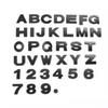 1PC 25mm3D Metal Alphabet Black Badge  Letters Numbers Stickers Automobiles  Stickers Decoration Car Accessories