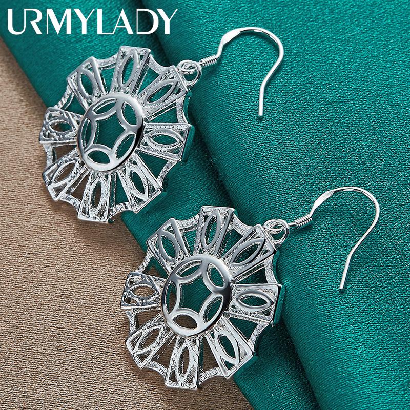 925 Sterling Silber Blumenohrringe für Damen Modeschmuck