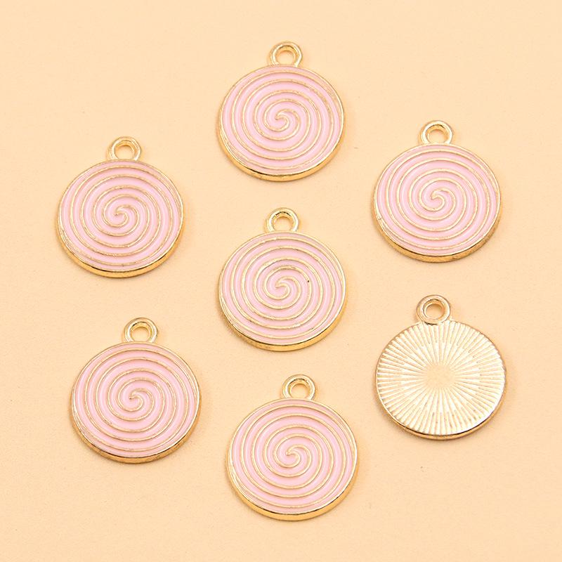 KC Gold Christmas Festival Lollipop Pendant Charms: 3 Styles Colorful DIY Jewelry Accessories