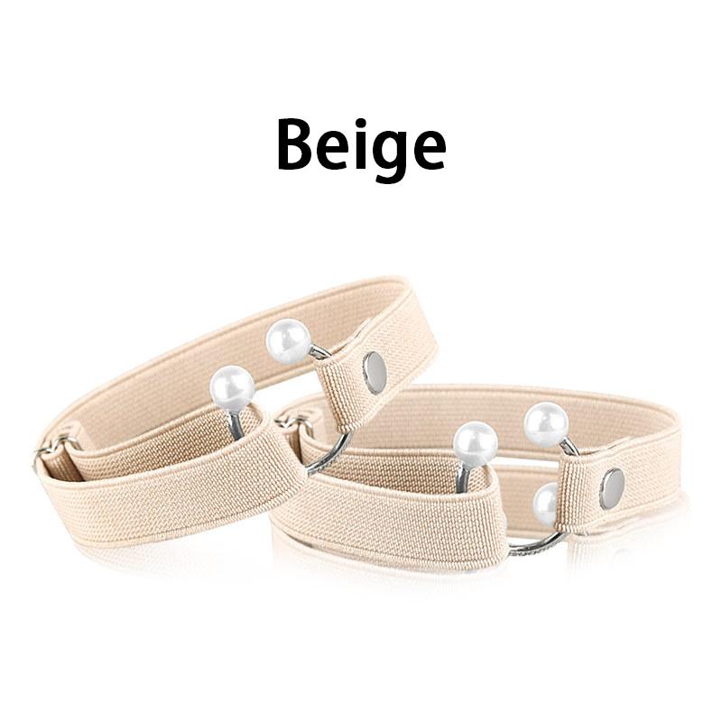 2 Pezzi/4 Pezzi Cinghie per Scarpe con Tacco Alto per Donne - Lacci Elastici Fissati Fibbia a Perla a Forma di U Decorazione per Scarpe Lacci