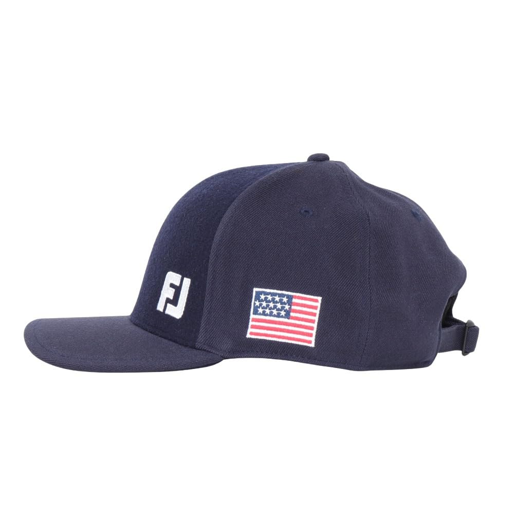 FootJoy FH24AMC FH24AMC-4N Men's Melton Combination Cap, Navy, Free Size (57-59cm)