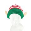 with Small Ears Xmas Cap Jacquard Wool Ball Holiday Knitted Hat Christmas Hat  New Year