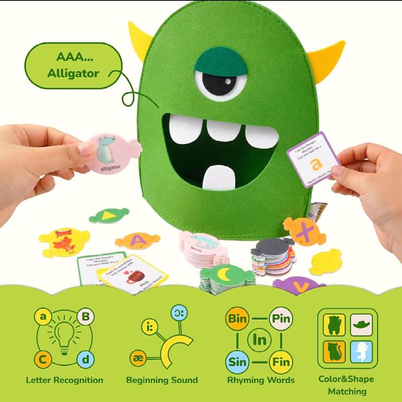 Kids Alphabet Learning Toys Montessori Didactic Material Shape Color Cognition Matching Game Kindergarten Parish Educational Toy