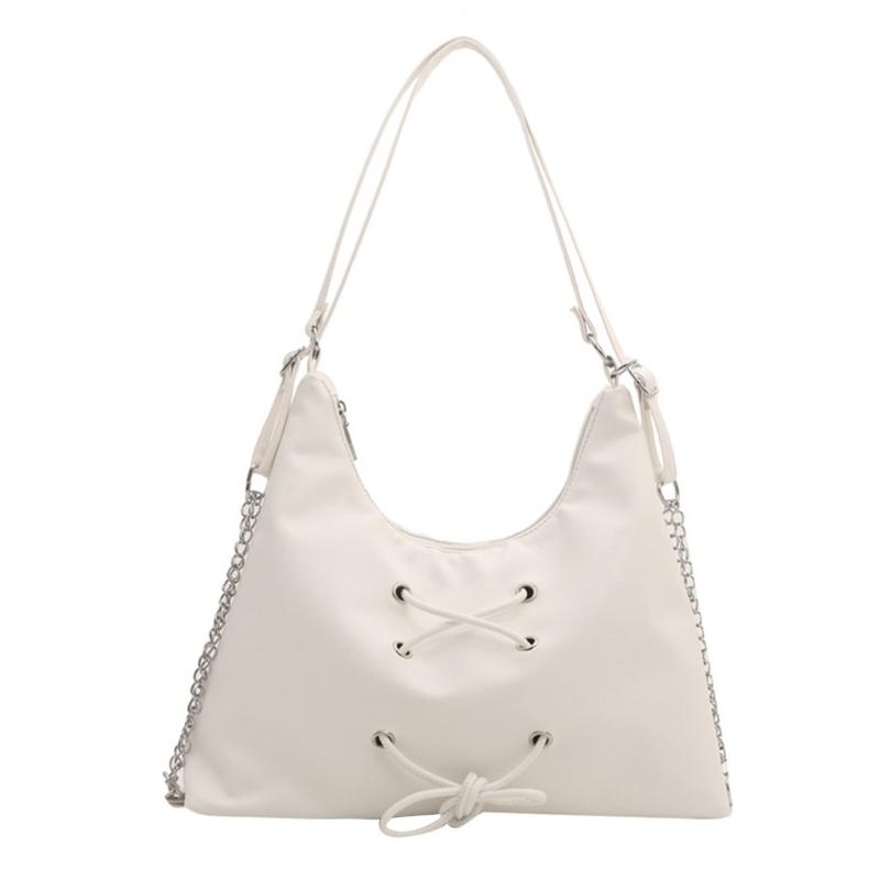 Women PU Leather Crossbody Bag Chain Shoulder Bag Casual Backpack Student School Bag Large Capacity Messenger Bag