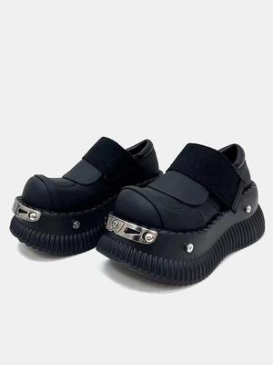 New Metal Punk Y2g Women Asian Culture Platform Niche Design Height Increasing Harajuku Big Head Shoes