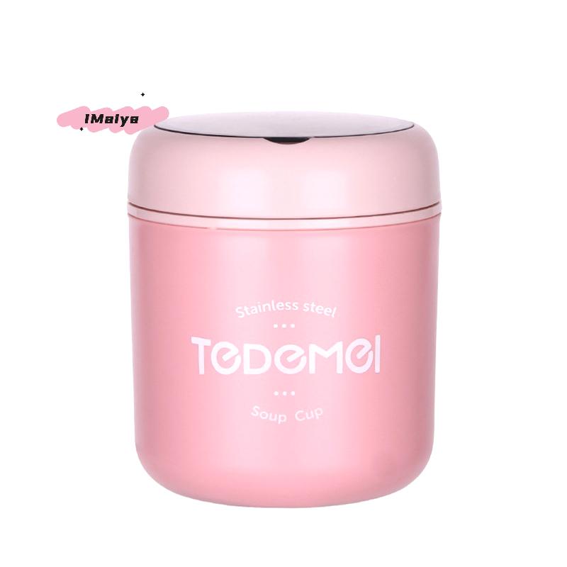 Stainless Steel Insulated Soup Thermos with Spoon Lunch Box Food Warmer Thermal Jar Cooler Storage Container for Picnics Work